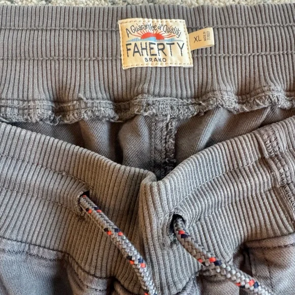 Faherty Mens Essential Drawstring Pants size XL, Dark Gray - Picture 3 of 6